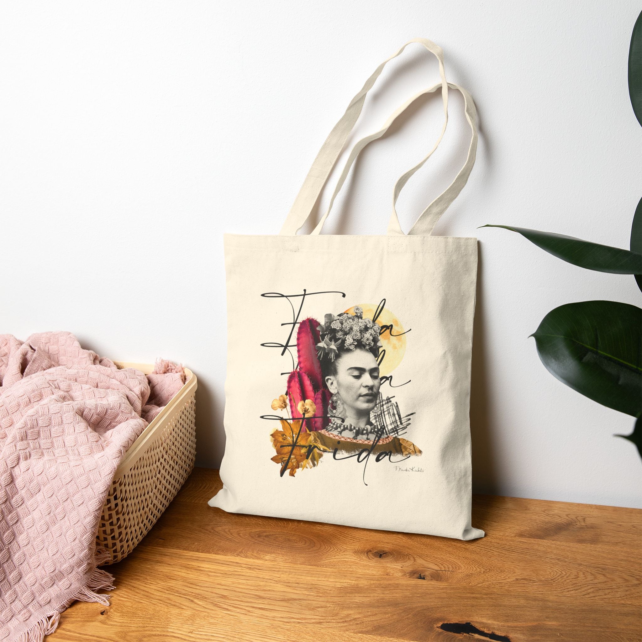 Canvas Tote Bag - Frida Kahlo Collection, Iconic Portraits and Vibrant Colors
