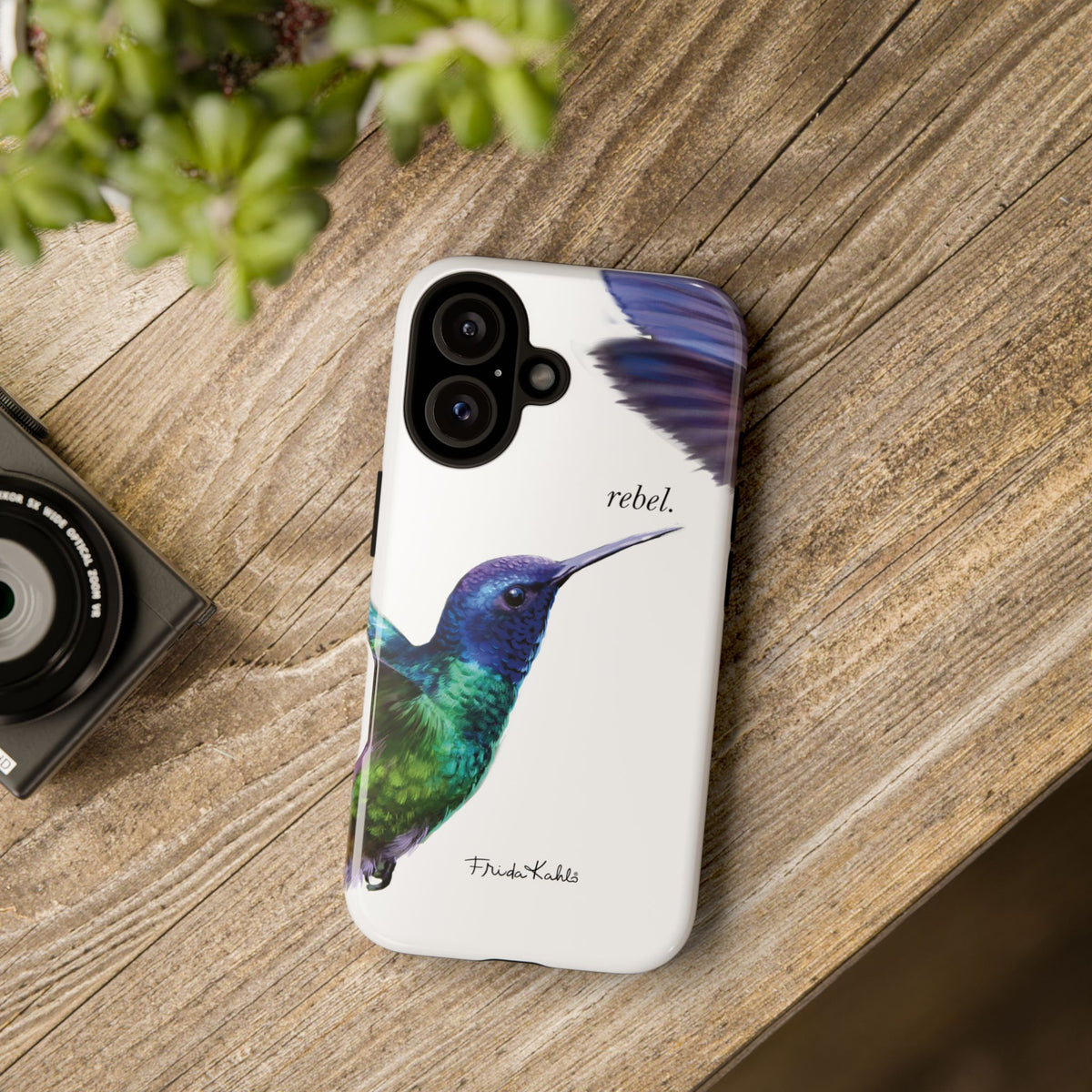 Frida Kahlo Rebel Hummingbird iPhone Case