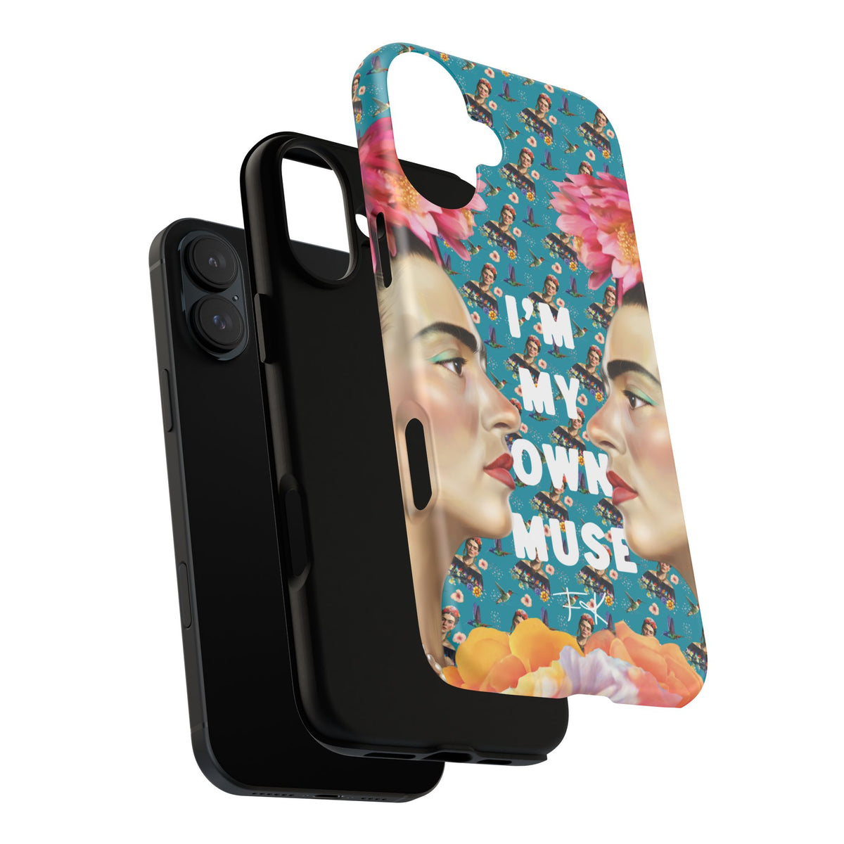 Frida Kahlo I Am My Own Muse Mirror Portrait iPhone Case
