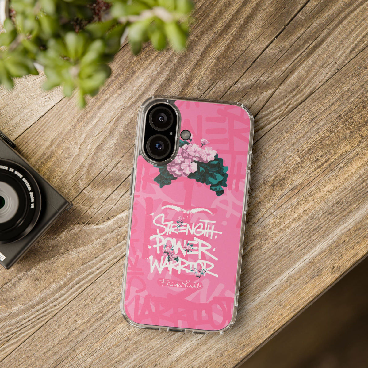 Frida Kahlo Strength Power Warrior iPhone Case - Breast Cancer Awareness
