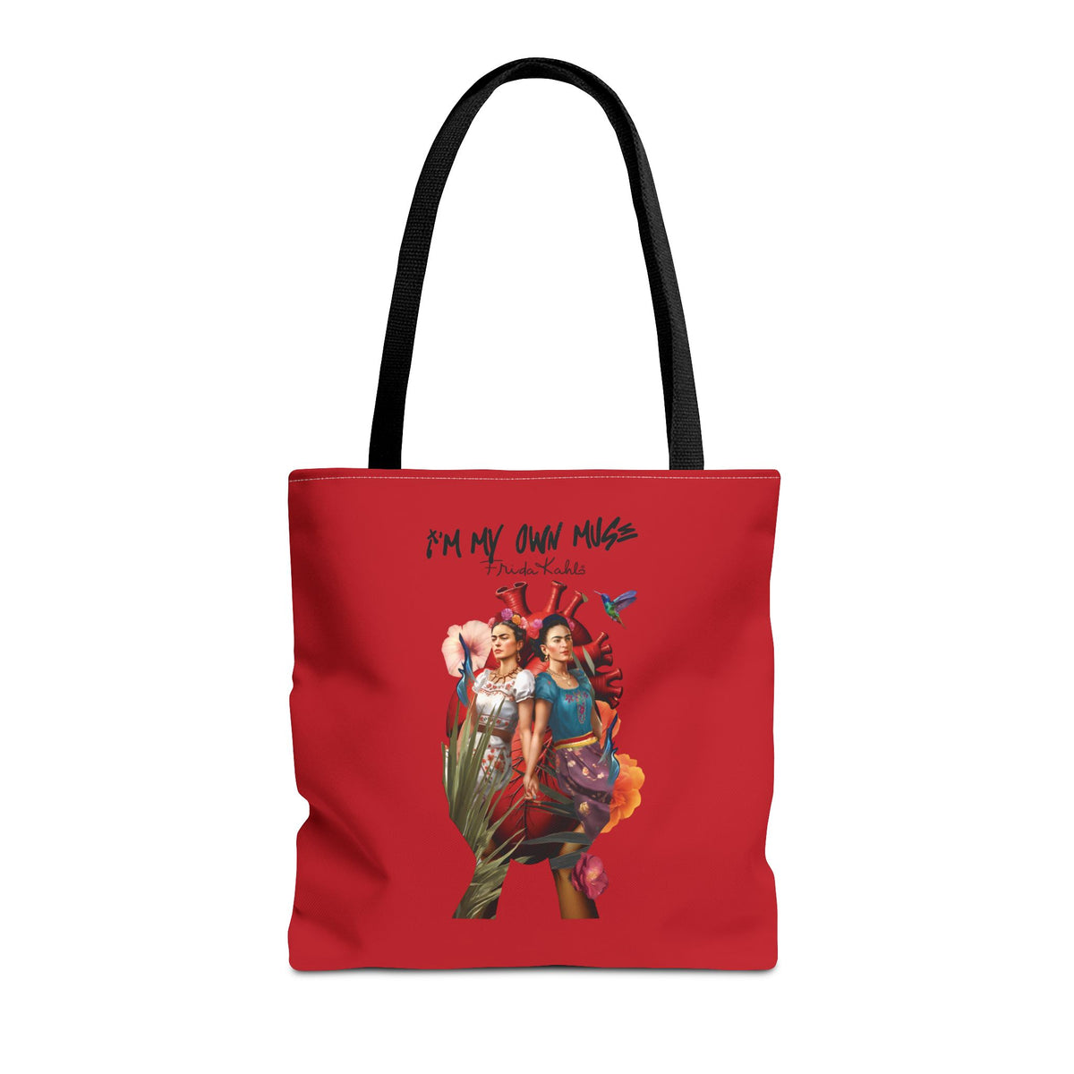 Frida Kahlo I Am My Own Muse Two Fridas Tote Bag - 16" × 16''