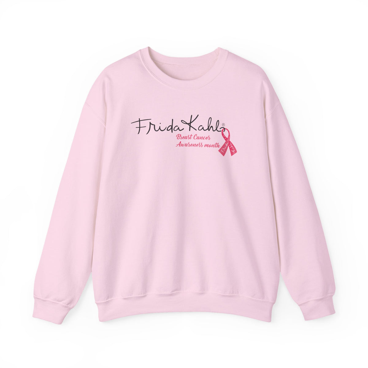 Frida Kahlo Signature Pink Ribbon Breast Cancer Awareness Sweatshirt