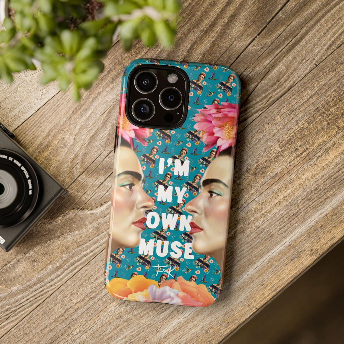 Frida Kahlo I Am My Own Muse Mirror Portrait iPhone Case