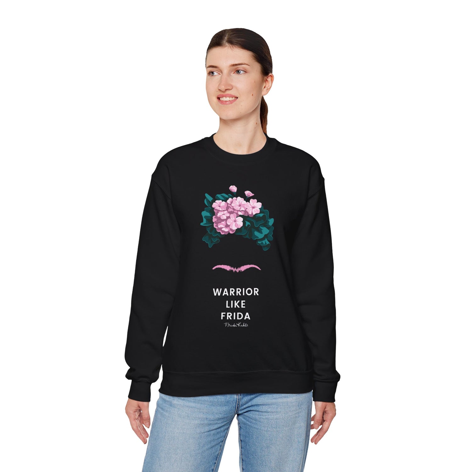 Frida Kahlo Inspired Sweatshirt - Breast Cancer Awareness Collection