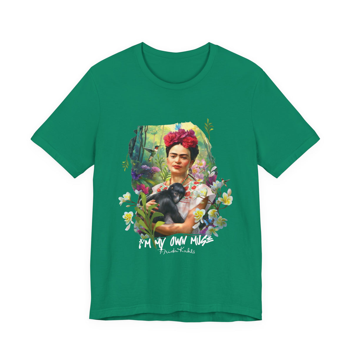 Frida Kahlo Jungle Monkey Portrait T-Shirt