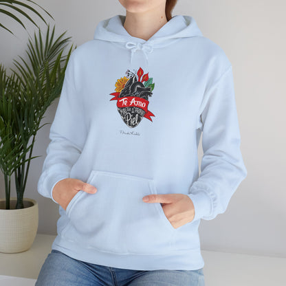Frida Kahlo - "Te Amo Más Que Mi Propia Piel" - Inspired Anatomical Heart - Hoodie