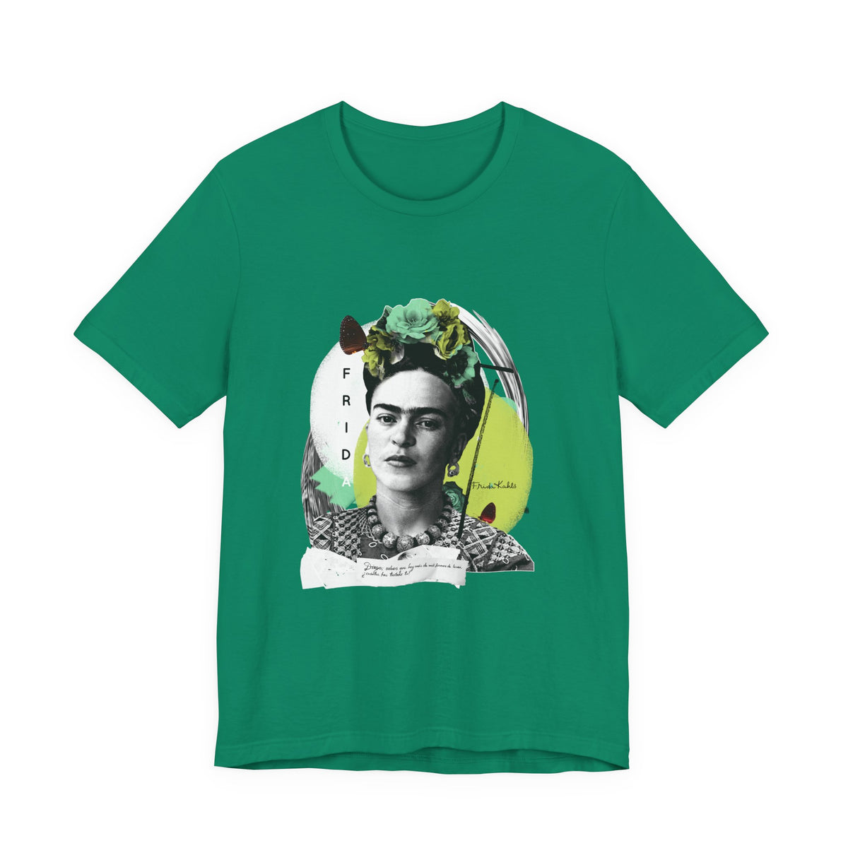 Frida Kahlo Modern Collage Portrait T-Shirt