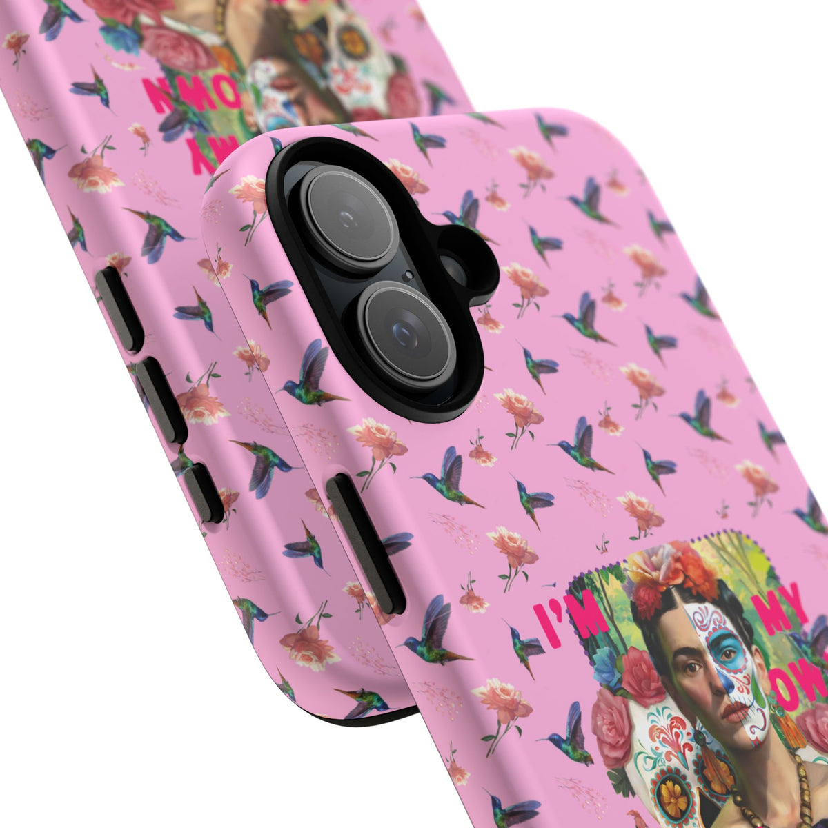 Frida Kahlo I Am My Own Muse Pink Hummingbird iPhone Case