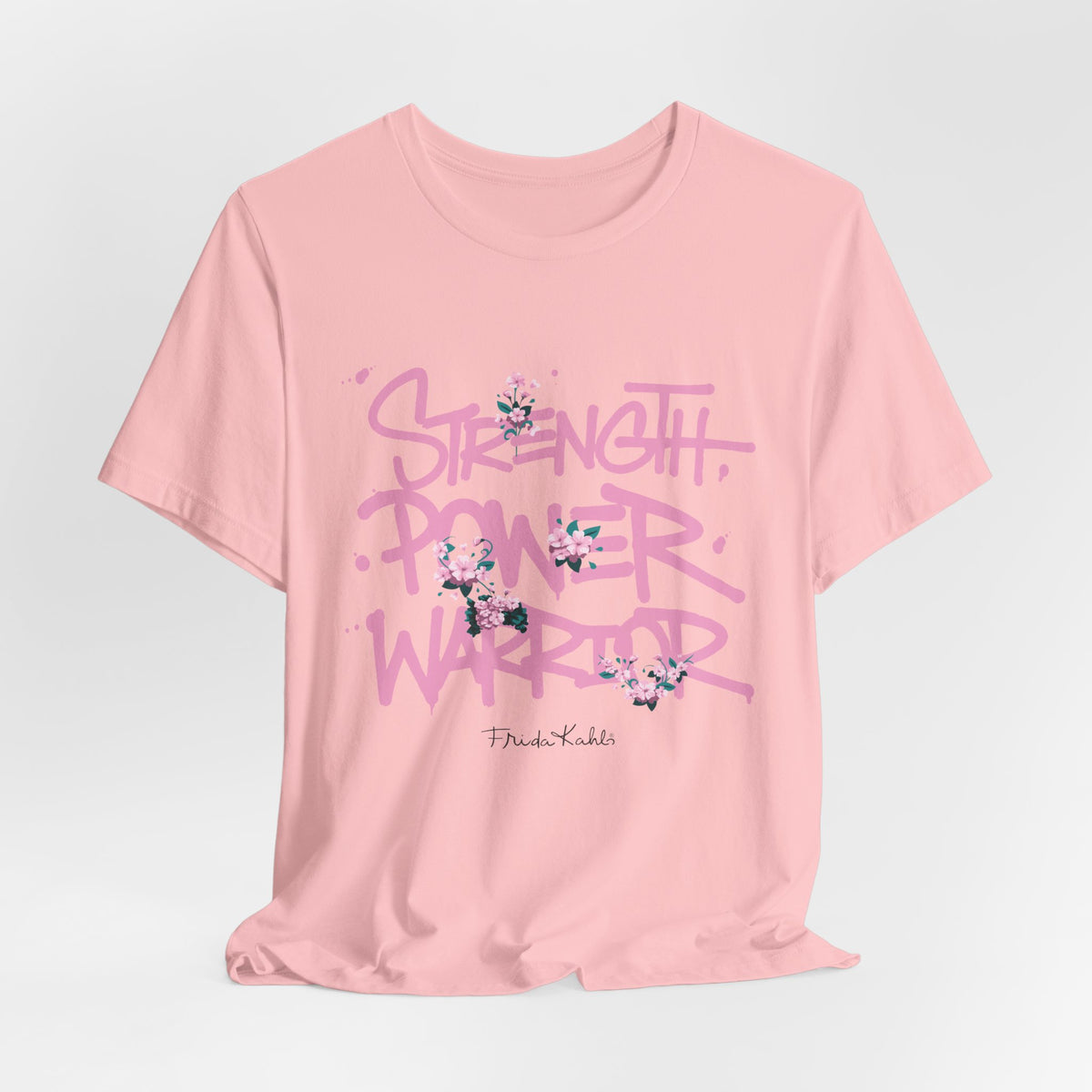Frida Kahlo Strength Power Warrior Breast Cancer Awareness T-Shirt