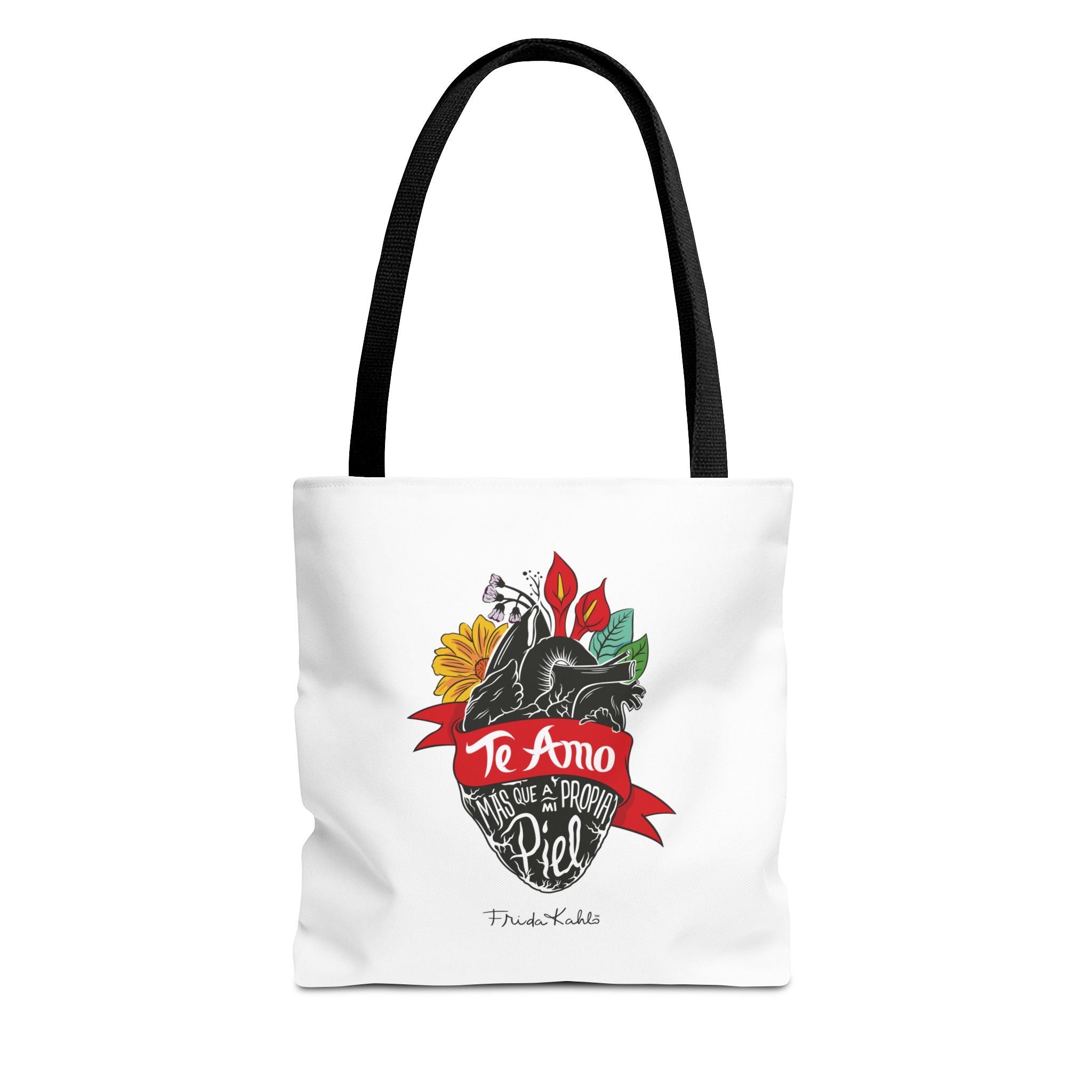 Frida Kahlo - "Te Amo Más Que Mi Propia Piel" - Inspired Anatomical Heart Tote Bag