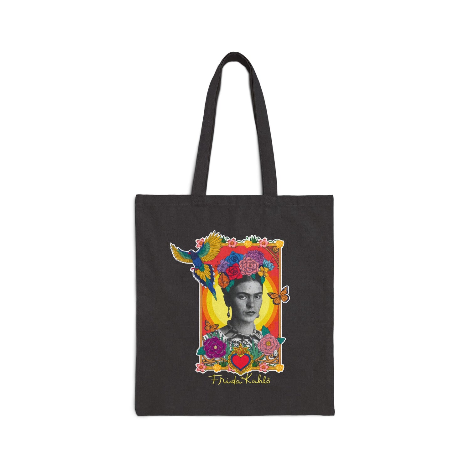 Canvas Tote Bag - Frida Kahlo Collection, Iconic Portraits and Vibrant Colors