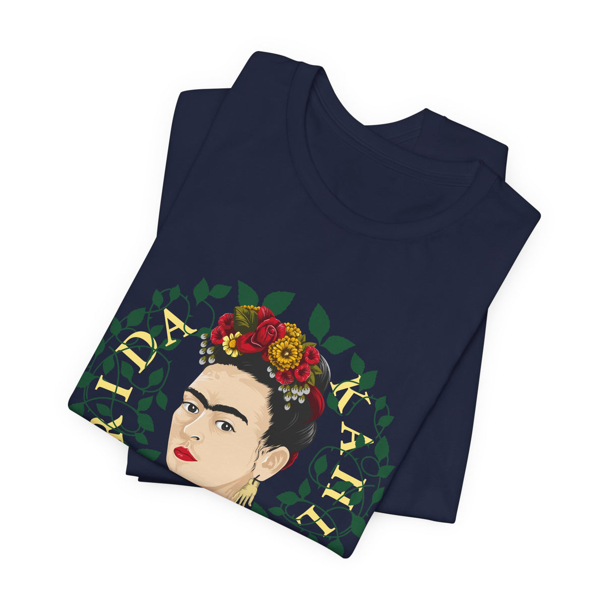 Frida Kahlo Floral Wreath Portrait T-Shirt