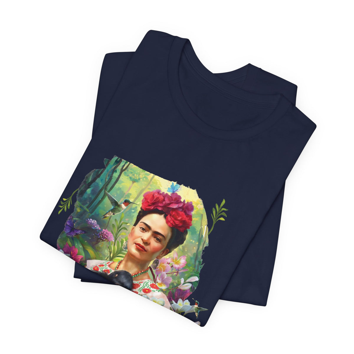 Frida Kahlo Jungle Monkey Portrait T-Shirt