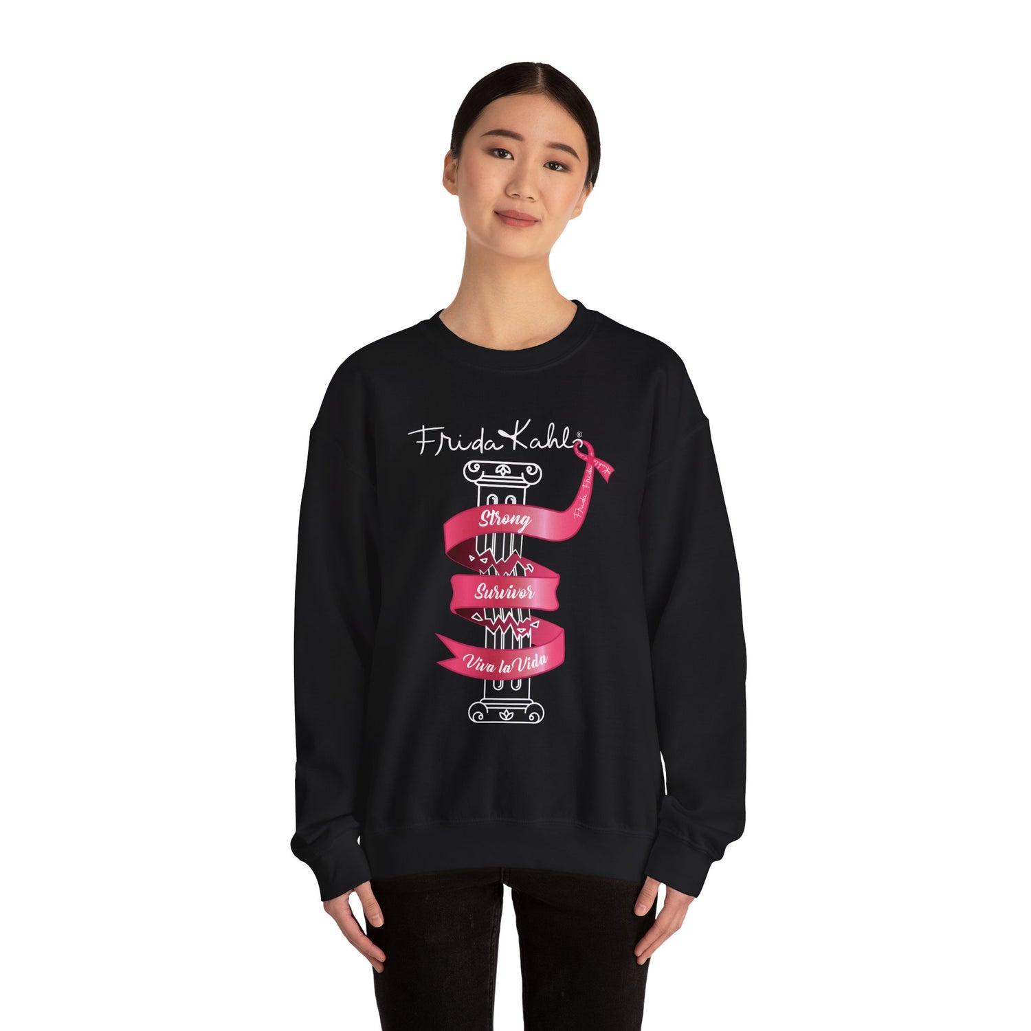 Frida Kahlo Inspired Sweatshirt - Breast Cancer Awareness Collection