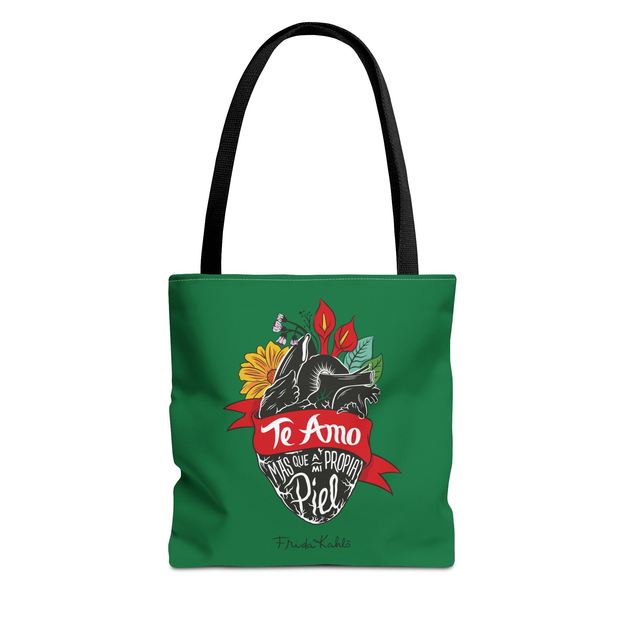 Frida Kahlo - "Te Amo Más Que Mi Propia Piel" - Inspired Anatomical Heart Tote Bag