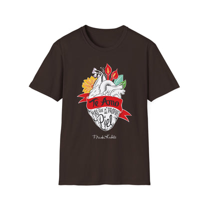 Frida Kahlo - "Te Amo Más Que Mi Propia Piel" - Inspired Anatomical Heart T-Shirt