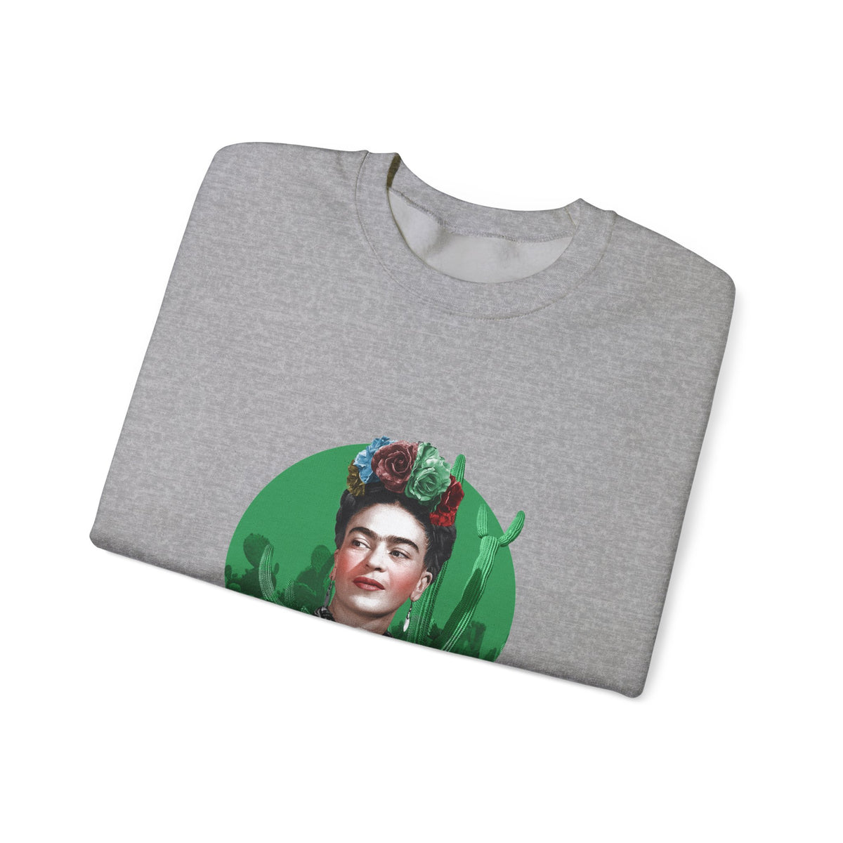 Frida Kahlo Cactus Garden Medallion Crewneck Sweatshirt