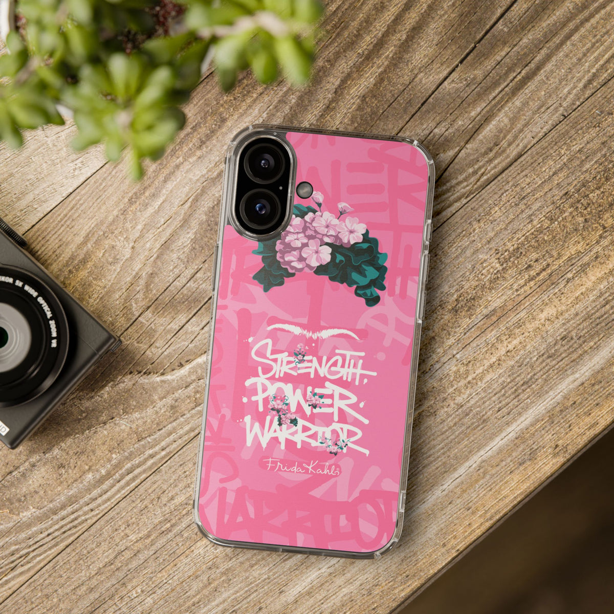Frida Kahlo Strength Power Warrior iPhone Case - Breast Cancer Awareness