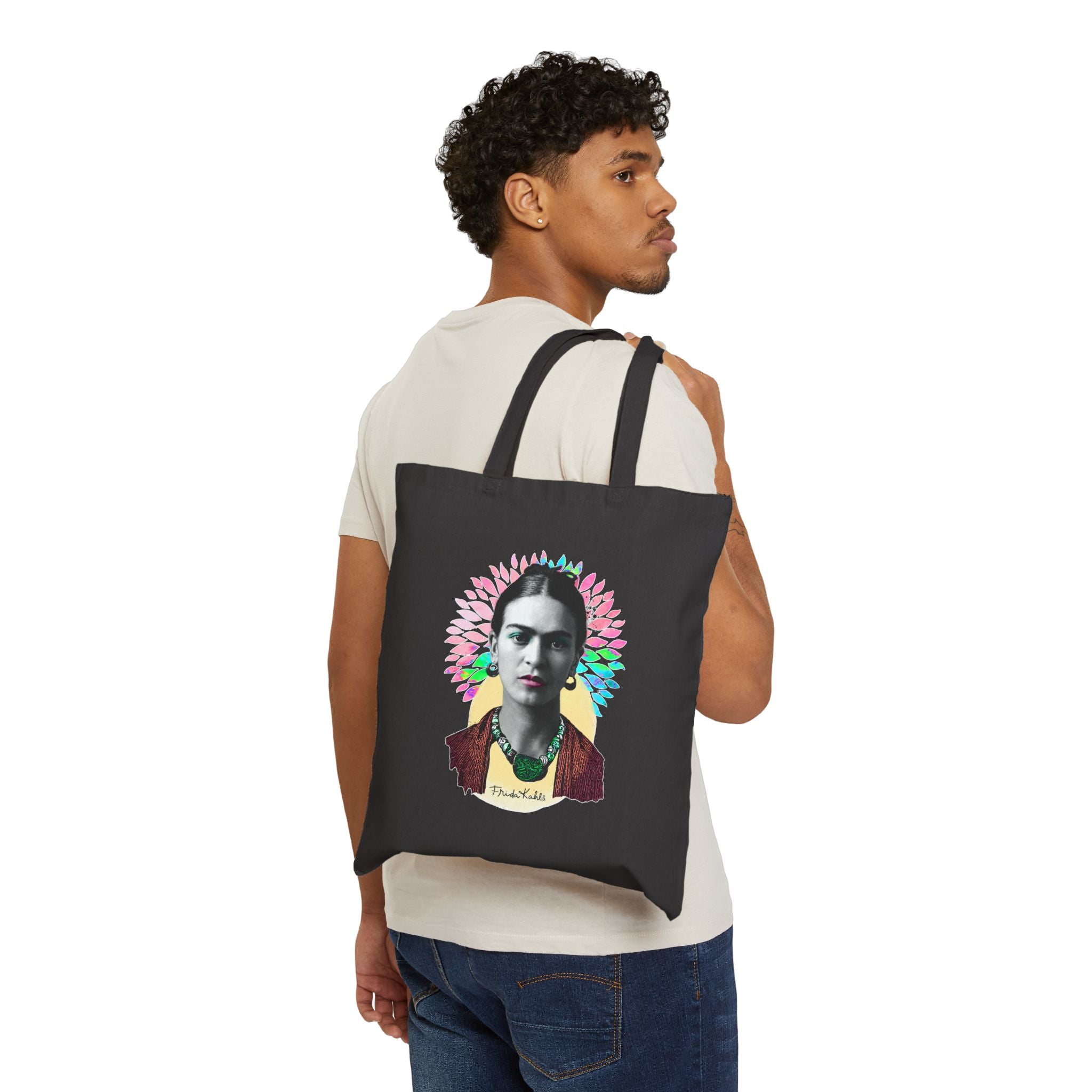 Canvas Tote Bag - Frida Kahlo Collection, Iconic Portraits and Vibrant Colors