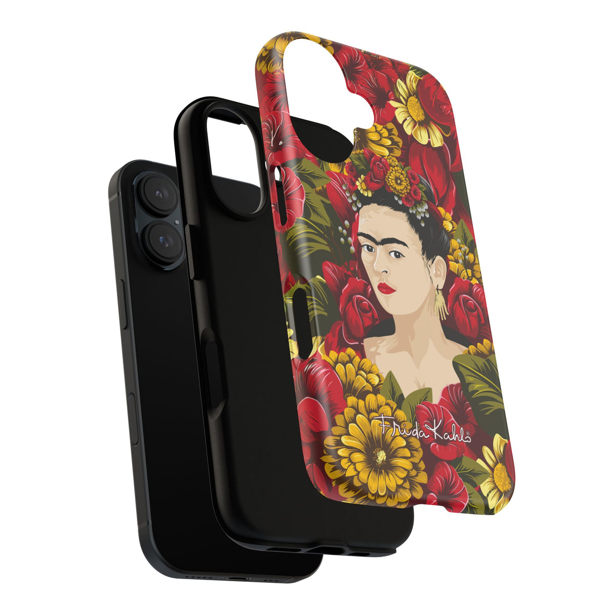 Frida Kahlo Roses and Sunflowers Portrait Phone Case
