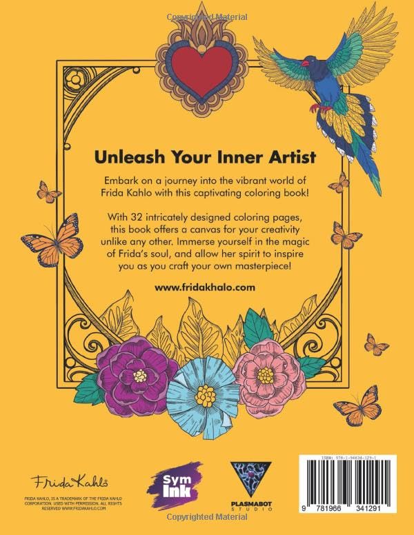 Frida Kahlo - Official Coloring Book: A Journey Through 64 Pages of Art, Creativity &amp; Expression