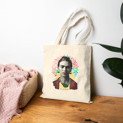 Canvas Tote Bag - Frida Kahlo Collection, Iconic Portraits and Vibrant Colors