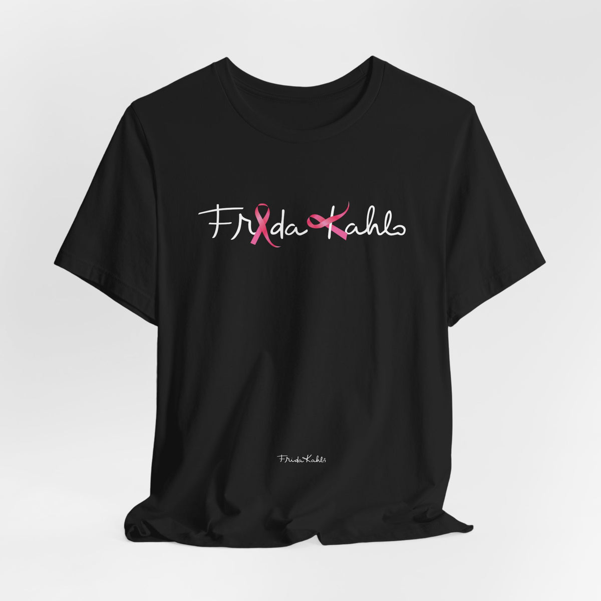 Frida Kahlo Pink Ribbon Logo Breast Cancer Awareness T-Shirt