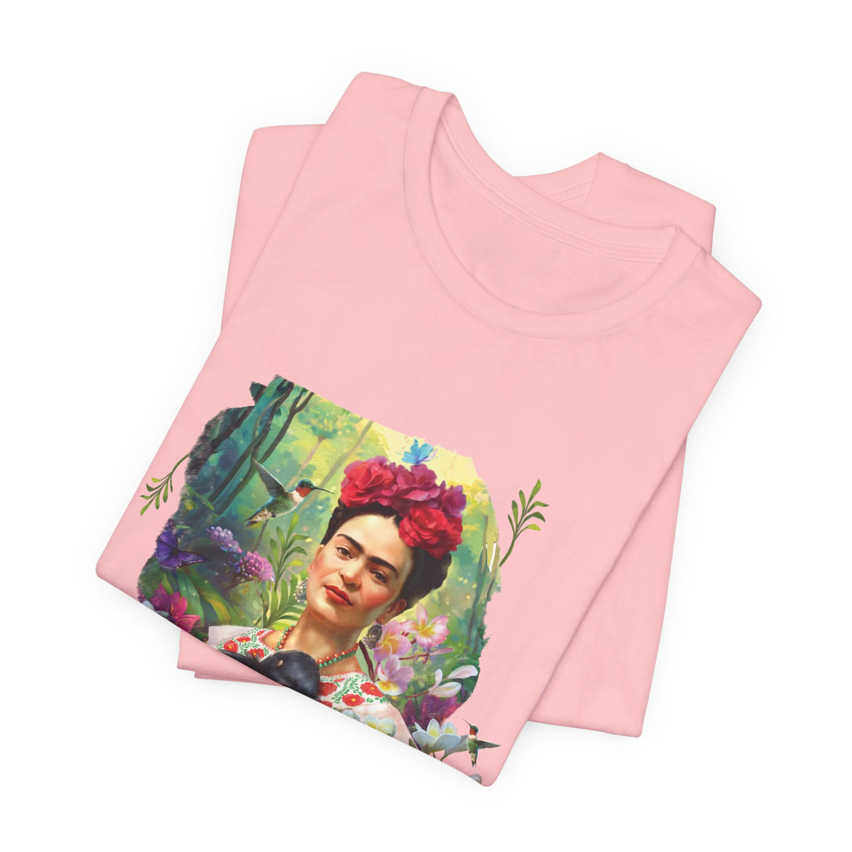 Frida Kahlo Jungle Monkey Portrait T-Shirt