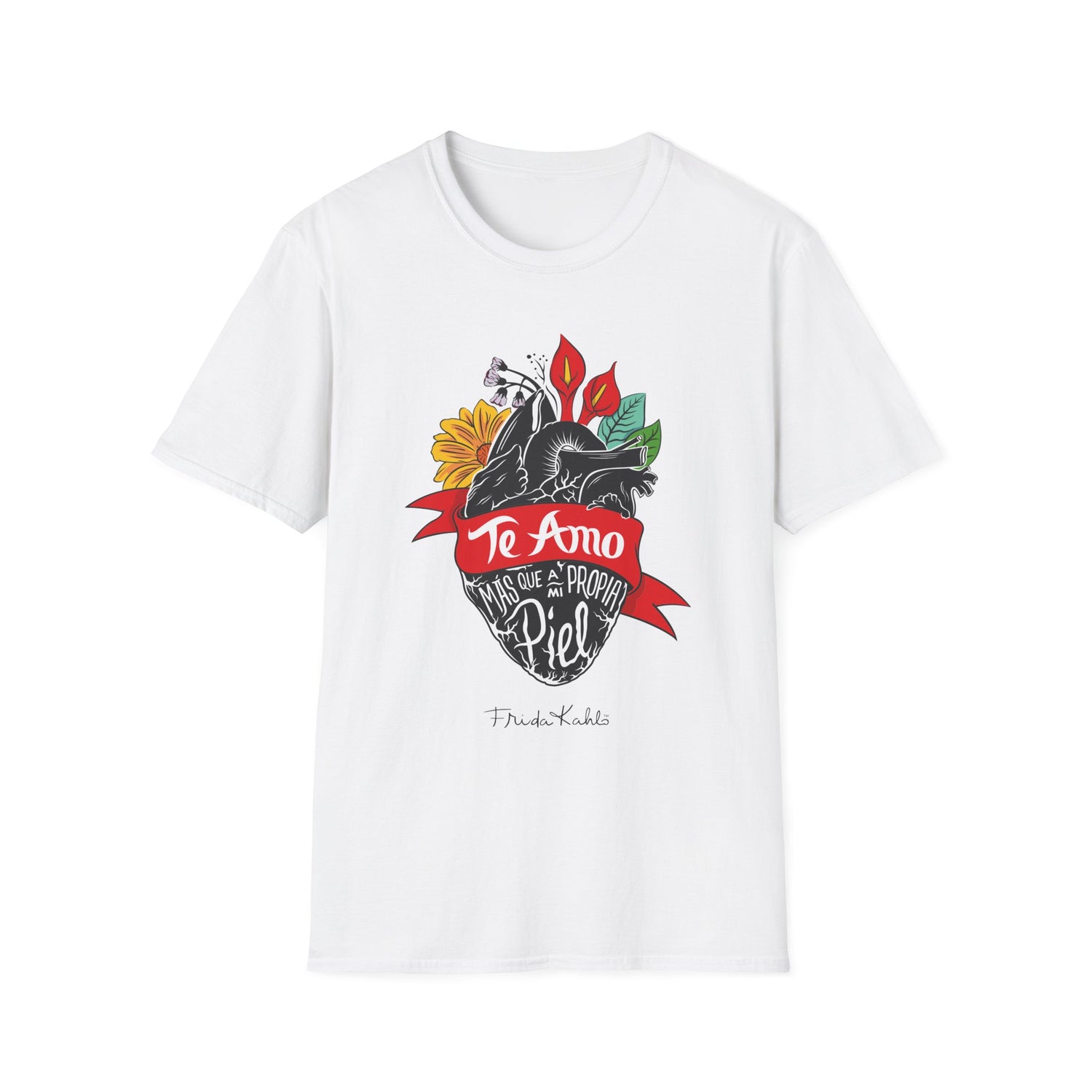 Frida Kahlo - "Te Amo Más Que Mi Propia Piel" - Inspired Anatomical Heart T-Shirt