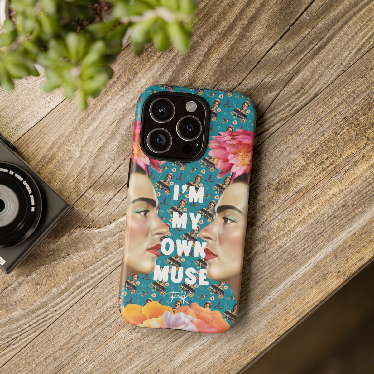 Frida Kahlo I Am My Own Muse Mirror Portrait iPhone Case