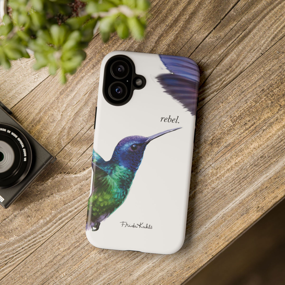 Frida Kahlo Rebel Hummingbird iPhone Case