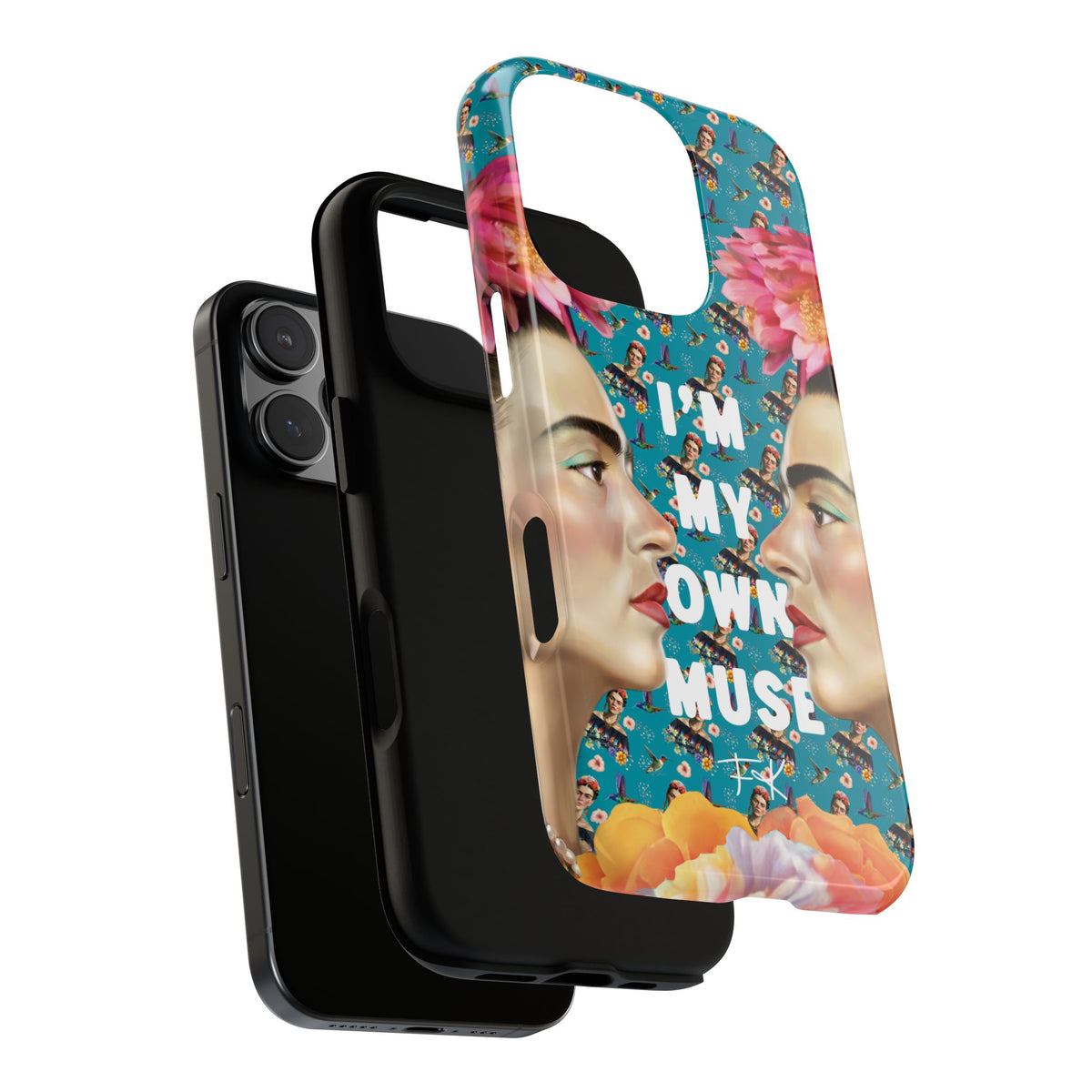Frida Kahlo I Am My Own Muse Mirror Portrait iPhone Case