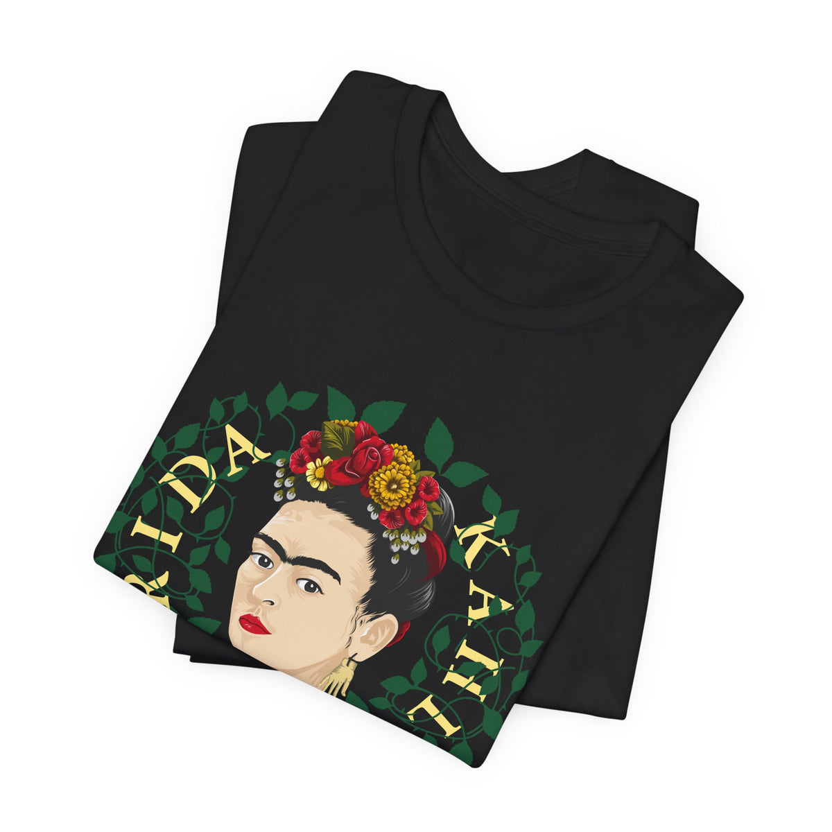 Frida Kahlo Floral Wreath Portrait T-Shirt