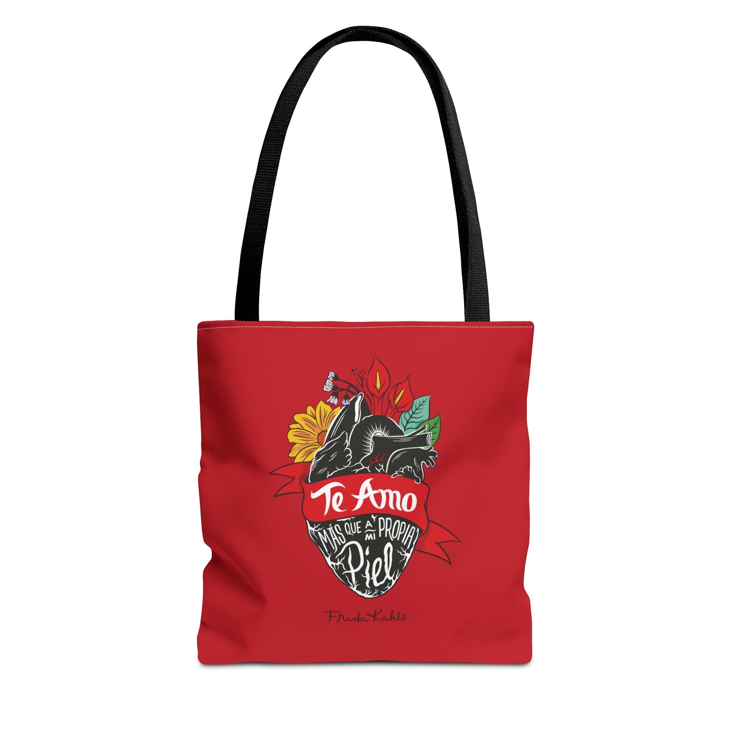 Frida Kahlo - "Te Amo Más Que Mi Propia Piel" - Inspired Anatomical Heart Tote Bag