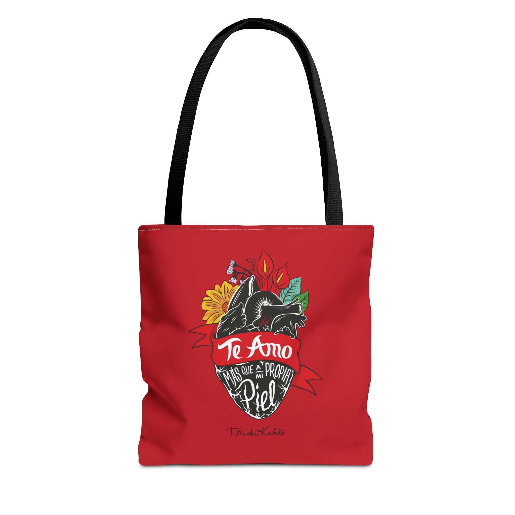 Frida Kahlo - "Te Amo Más Que Mi Propia Piel" - Inspired Anatomical Heart Tote Bag