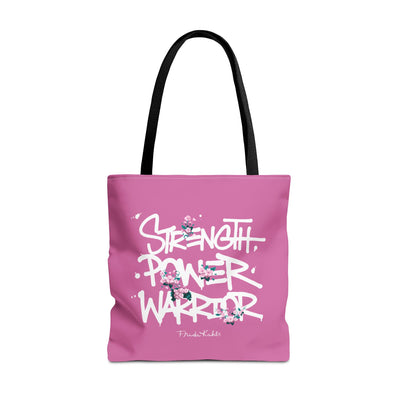 Frida Kahlo Strength Power Warrior Tote Bag | Breast Cancer Awareness