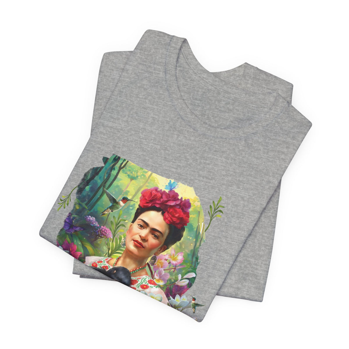 Frida Kahlo Jungle Monkey Portrait T-Shirt
