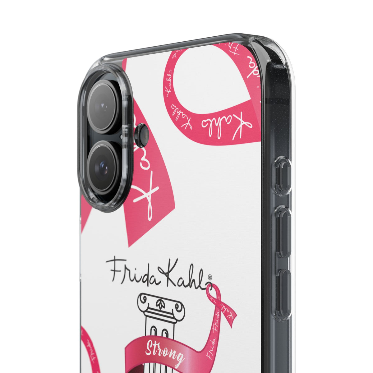 Frida Kahlo Pink Ribbon Banner iPhone Case - Breast Cancer Awareness