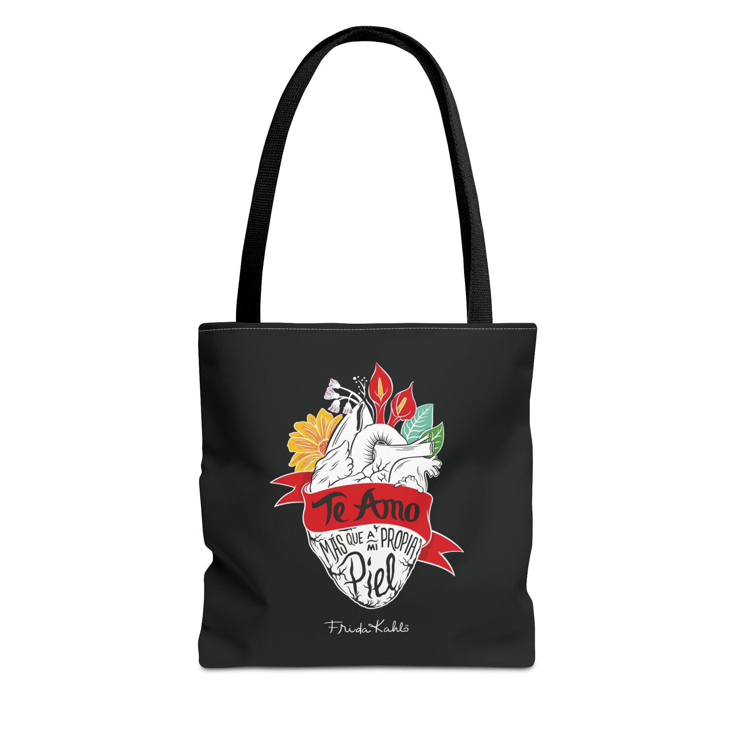 Frida Kahlo - "Te Amo Más Que Mi Propia Piel" - Inspired Anatomical Heart Tote Bag
