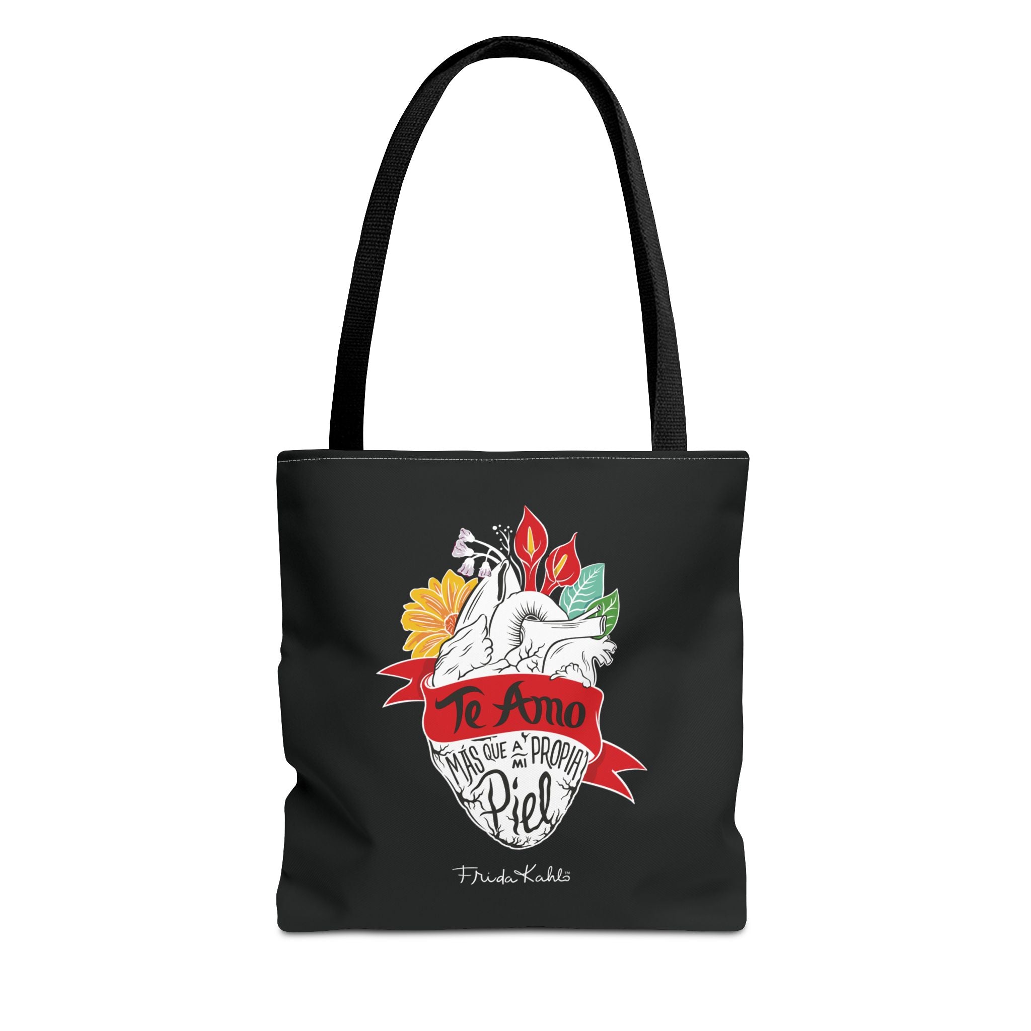 Frida Kahlo - "Te Amo Más Que Mi Propia Piel" - Inspired Anatomical Heart Tote Bag