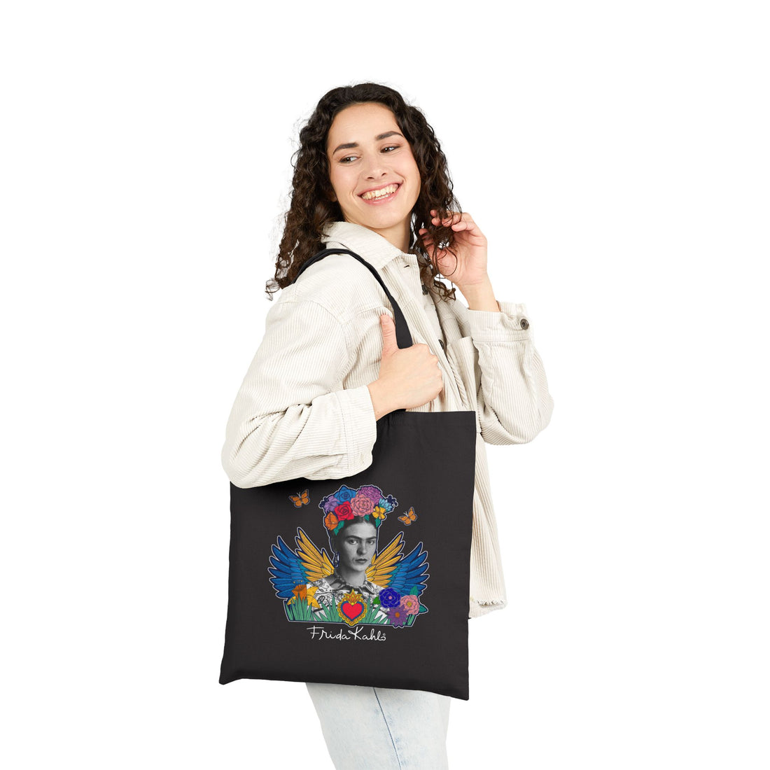 Canvas Tote Bag - Frida Kahlo Collection, Iconic Portraits and Vibrant Colors