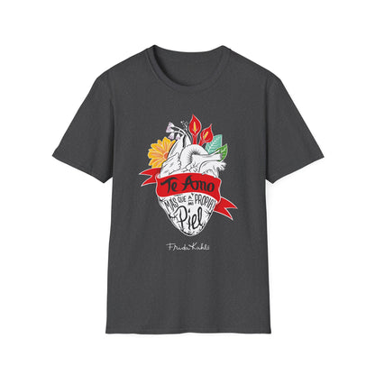 Frida Kahlo - "Te Amo Más Que Mi Propia Piel" - Inspired Anatomical Heart T-Shirt
