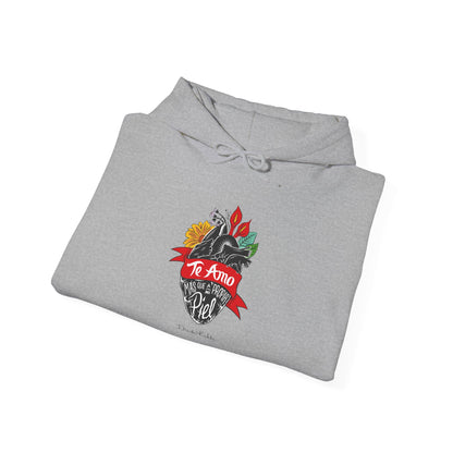 Frida Kahlo - "Te Amo Más Que Mi Propia Piel" - Inspired Anatomical Heart - Hoodie