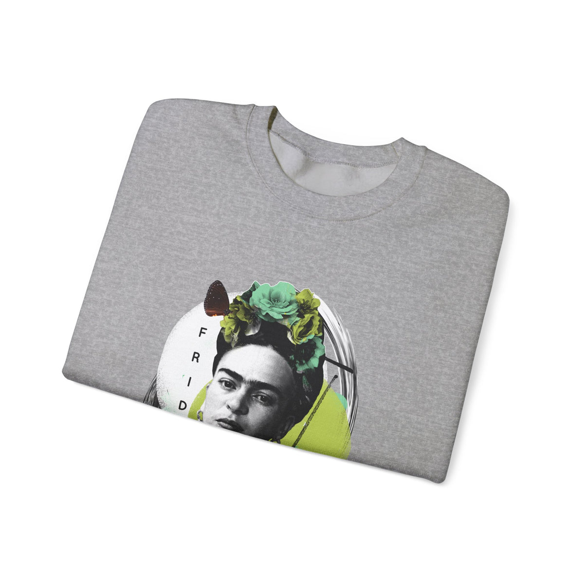 Frida Kahlo Modern Collage Portrait Crewneck Sweatshirt