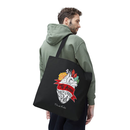 Frida Kahlo - "Te Amo Más Que Mi Propia Piel" - Inspired Anatomical Heart Tote Bag