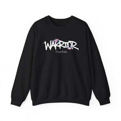 Frida Kahlo Warrior White Graffiti Breast Cancer Awareness Sweatshirt