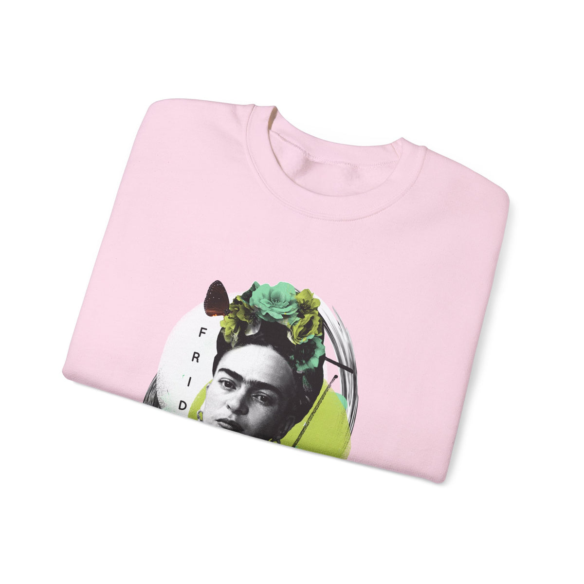 Frida Kahlo Modern Collage Portrait Crewneck Sweatshirt