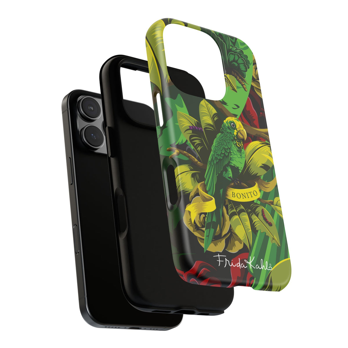 Frida Kahlo Green Parrot Jungle Phone Case